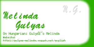 melinda gulyas business card